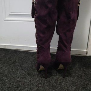 Purple Thigh High Boots